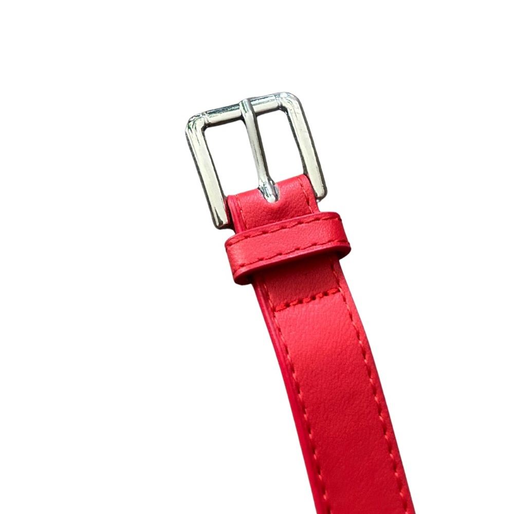 Women’s Red & Silver Grommet Belt | NWOT | O/S - Picture 3 of 4